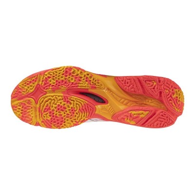 Mizuno WAVE LIGHTNING NEO 3(U) / White/Fiery Coral 2/Citrus - V1GA240298