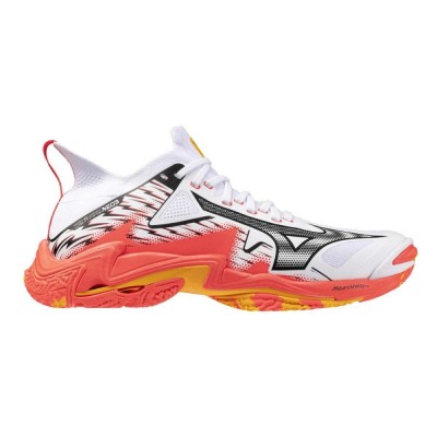 Mizuno WAVE LIGHTNING NEO 3(U) / White/Fiery Coral 2/Citrus - V1GA240298